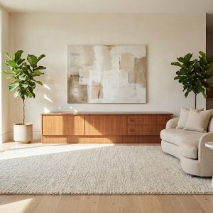 Enfilade scandinave vintage en teck restaurée, idéale pour un style intérieur épuré et chaleureux. Parfaite pour ajouter une touche rétro à votre salon ou salle à manger.