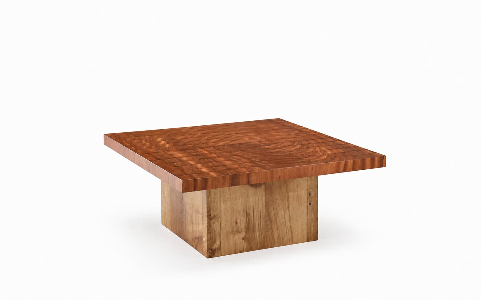 Table basse ECHO en bois massif avec design moderne et épuré, idéale pour salon contemporain.