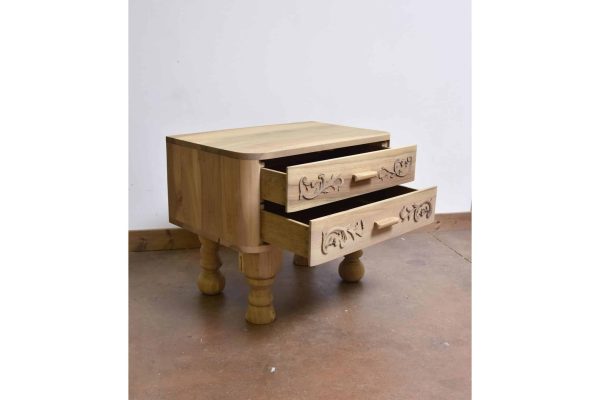 Thomas Coup la fronde - meuble chevet bois upcycling noyer 004