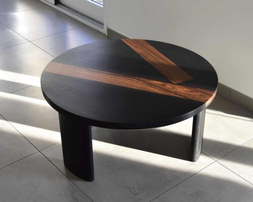 Thomas Coup la fronde - meuble table basse noyer inlay 005